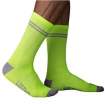 Meia De Ciclismo Vistho Stripe Amarelo Flour Tam 33-38