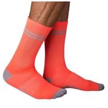 Meia De Ciclismo Vistho Stripe Laranja Flour Tam 33/38