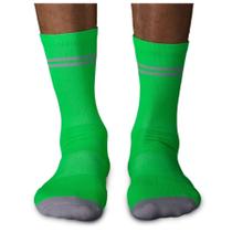 Meia De Ciclismo Vistho Stripe Verde Tam 39-43