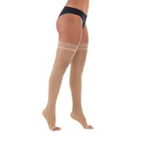 Meia de compreensão AGH LEGLINE 15 ( 15-2 3) (Meia-coxa c/silicone 7/8) Par Aberto e fechado Meia de compreensão AGH LEGLINE 15 ( 15-2 3) (Meia-coxa c/silicone 7/8) Par Aberto e fechado