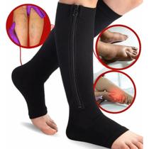 Meia de Compressão ¾ com Zíper: Conforto e Suporte para Pernas Inchadas Meia de Compressão ¾ com Zíper: Conforto e Suporte para Pernas Inchadas