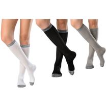 Meia de Compressão 3/4 Sigvaris para Viagem Longa Fechada Inchaço Circulação