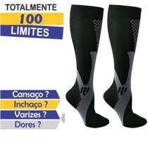 Meia de Compressão 3/4 Treino Ciclismo Esporte Anti-Fadiga