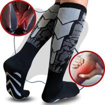 Meia De Compressão Elástica Esportiva Para Corrida,Caminhada e Pedalada