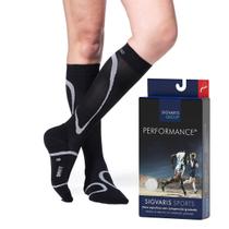 Meia de Compressão Panturrilha Performance Preta 3/4 2030 mmHg Masculina Sigvaris