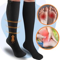 Meia de Compressão Para Gestante Reduz Inchaço e Má Circulação com fechamento em Ziper Meia de Compressão Para Gestante Reduz Inchaço e Má Circulação com fechamento em Ziper