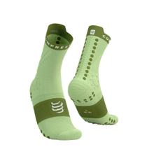 Meia de Compressão para Trilha Cano Médio Verde Trail Socks V4.0