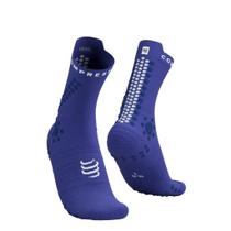 Meia de Compressão para trilha - Trail V4 Azul - COMPRESSPORT