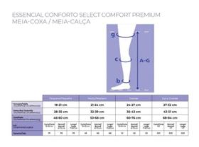 Meia de compressão Select Comfort Premium 15-20 mmHg AF Meia-coxa Ponteira aberta - Sigvaris