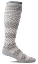 Meia de compressão Sockwell Chevron Lt. cinza para mulheres S/M Meia de compressão Sockwell Chevron Lt. cinza para mulheres S/M