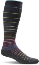 Meia de compressão Sockwell Circulator Black Stripe para mulheres Meia de compressão Sockwell Circulator Black Stripe para mulheres