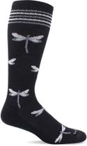 Meia de compressão Sockwell Dragonfly preta M/L