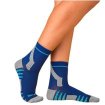 Meia de Compressão Vistho Pro cano Medio Azul Tam 33-38