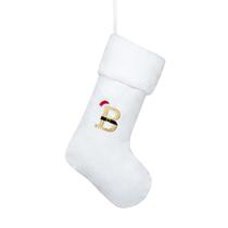 Meia de Natal Beyond Your Thoughts, branca personalizada