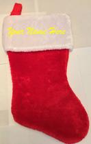 Meia de Natal Dyno Seasonal 17.5" Red Plush Cuff