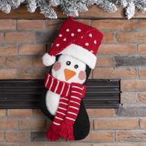 Meia de Natal Glitzhome bordada Cardinal 21L