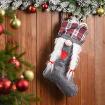Meia de Natal WORLDECO 2024 Personalizada Gnome 53cm Meia de Natal WORLDECO 2024 Personalizada Gnome 53cm