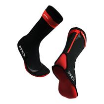 Meia de Neoprene Zone3 Preta/Vermelha