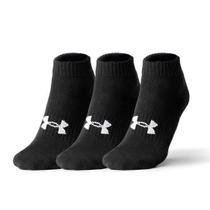 Meia de Treino Unissex Under Armour Core Cotton Lowcut - 3 pares - Preto