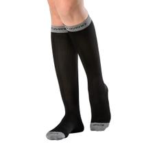 Meia de Viagem Sigvaris Traveno Unissex Panturrilha Ponteira Fechada Preta Tamanho PP 1 Par