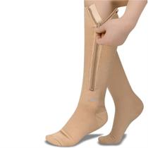 Meia de Ziper Tecnologia Alta Compressão Para Idosos Original