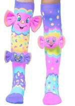 Meia Divertida 3D Cano Alto Personagens Fofos Coloridos