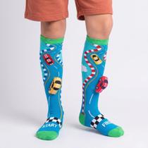 Meia Divertida Maluca 3D Infantil Cano Alto Personagens