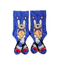Meia Divertida Personagem Sonic Infantil 28 ao 33 Confortável Algodão Macio Pronta Entrega