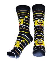 Meia do Bob Esponja Preta Listrada