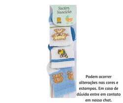 Meia Duck 0a3 meses kit com 3 colorida 396