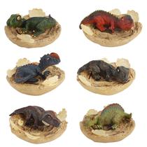 Meia eclosão de dinossauros Shell Broken Dinosaur Model Toy com base Home Decor