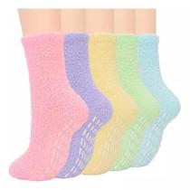 Meia Elástica Estica Quentinha Antiderrapante 6 Pares Soft Feminina Inverno Frio Meia Elástica Estica Quentinha Antiderrapante 6 Pares Soft Feminina Inverno Frio