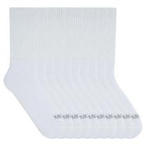 Meia Esportiva Cano Longo Branca Algodão Mash (12 pares)