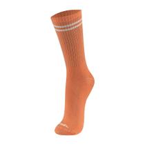 Meia esportiva cano longo colorida listra fina