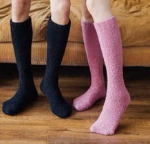 Meia Felpuda Térmica Cano Longo Peruana Fofinho Para Inverno Feminino e Masculino