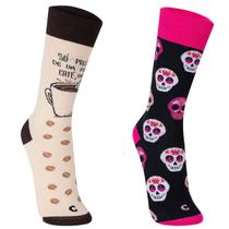 Meia Feminina Estampada Cano Longo Tamanho 35/39 Kit 2 Pares