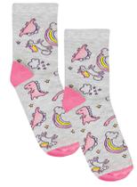 Meia Feminina Infantojuvenil E Adulto Unicornio - Balão