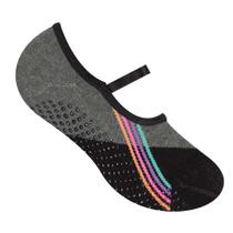 Meia Feminina Selene Sapatilha Pilates Antiderrapante Cinza/preto Meia Feminina Selene Sapatilha Pilates Antiderrapante Cinza/preto