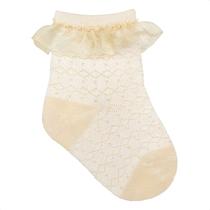 Meia Festa Fashion Infantil Pimpolho Renda Dourado