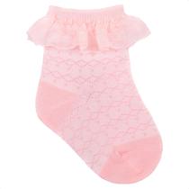 Meia Festa Fashion Infantil Pimpolho Renda Rosa