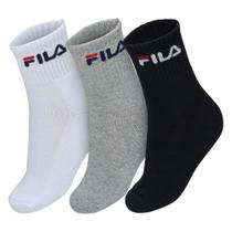 Meia Fila Cano Curto LS330037 Branca Cinza e Preta Pack com 03 Unidades - 39 ao 43 Meia Fila Cano Curto LS330037 Branca Cinza e Preta Pack com 03 Unidades - 39 ao 43