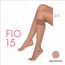 Meia Fina Dantelle 3/4 Fio 15 Demillus Elastano