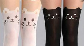 Meia gatinho com rabo 5/8 desenho cosplay fantasia Meia gatinho com rabo 5/8 desenho cosplay fantasia