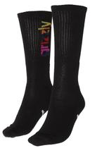 Meia grizzly lowercase high preto