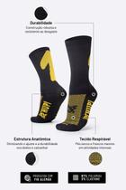 Meia HUPI Caminho da Fé Preta - Tamanho Plus 42-46 Meia HUPI Caminho da Fé Preta - Tamanho Plus 42-46