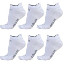 Meia HUPI Casual Invisível Algodão Branco G - Kit 06 Pares