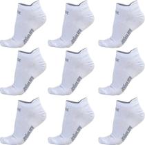 Meia HUPI Casual Invisível Algodão Branco G - Kit 09 Pares