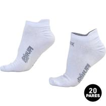 Meia HUPI Casual Invisível Algodão Branco G - Kit 20 Pares