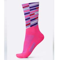 Meia Hupi Ciclismo e Corrida Triplo Colors Rosa Tam 34-38 Meia Hupi Ciclismo e Corrida Triplo Colors Rosa Tam 34-38