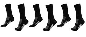 Meia HUPI Corrida Ciclismo 03 Pares Preto - Tam Plus 42-46